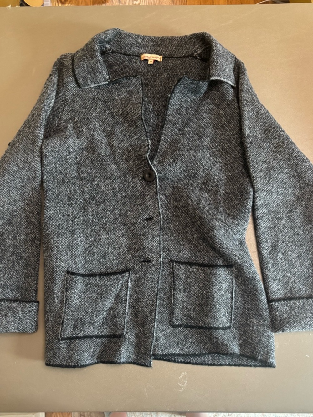 Corey Lynn Calter Heathered Gray Knit Cardigan
